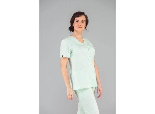 CINDY Dametunika med knapper i front Matcha M 
