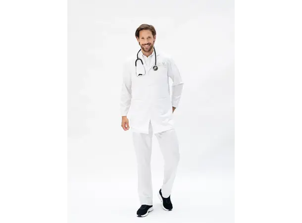 Edward Legefrakk for herre Pure White 3XL 