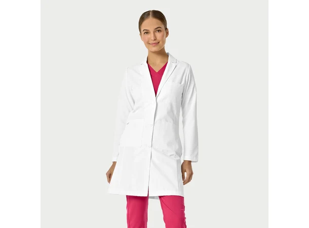 Laboratoriefrakk for dame, lang modell White M 