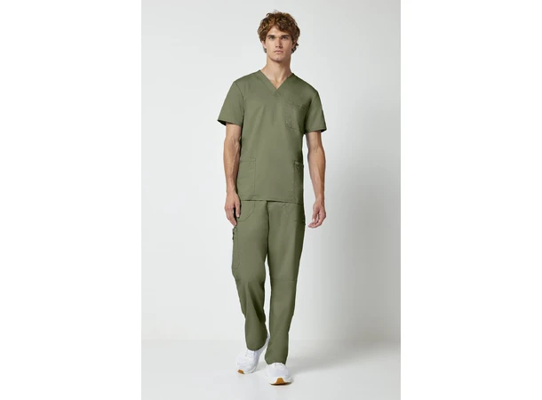 Revolution Herretunika med V-hals Olive XXS 