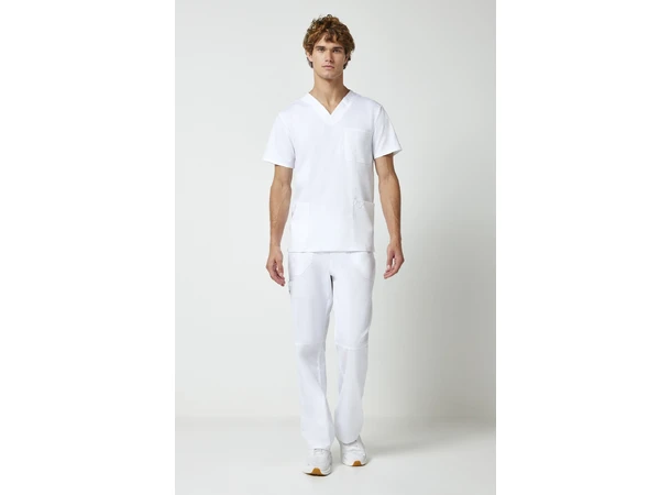 Revolution Herretunika med V-hals White XS 