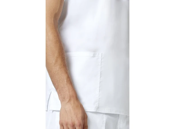Revolution Herretunika med V-hals White XS 