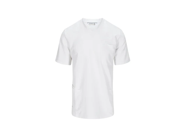 William Herretunika med V-hals Pure White S 