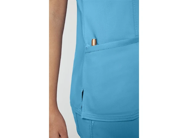 Revolution Dametunika med V-hals Turquoise XS 