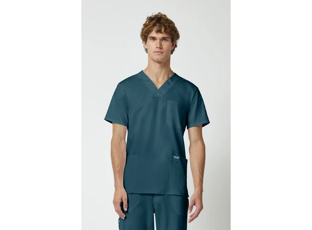 Revolution Herretunika med V-hals Caribbean Blue S 