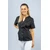 ROZA Dametunika med knapper i front Black XS 