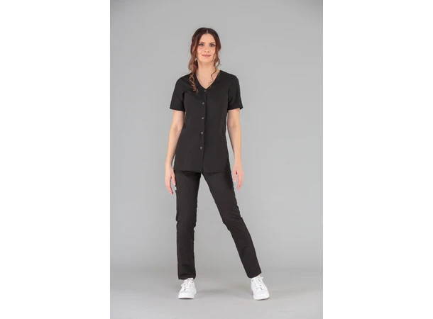 CINDY Dametunika med knapper i front Black S 
