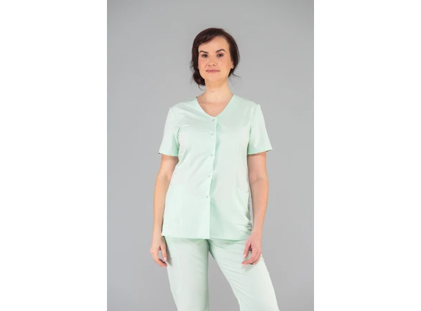 CINDY Dametunika med knapper i front Matcha XXL 