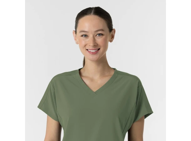 Renew Dametunika med V-hals Olive XL 