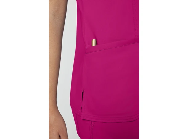 Revolution Dametunika med V-hals Electric Pink XXS 