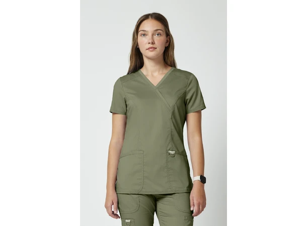 Revolution Dametunika med V-hals Olive L 