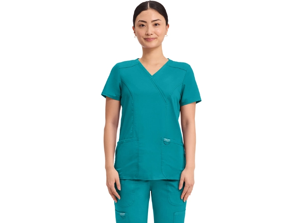 Revolution Dametunika med V-hals Teal Blue XXS 
