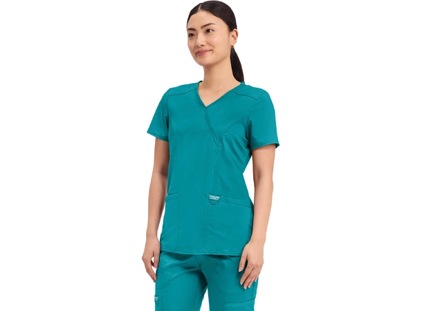 Revolution Dametunika med V-hals Teal Blue XXS 