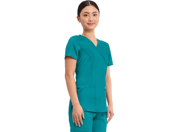 Revolution Dametunika med V-hals Teal Blue XXS 
