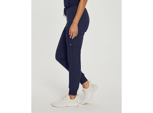 V-Tess bukse med strikk i ben Navy M 
