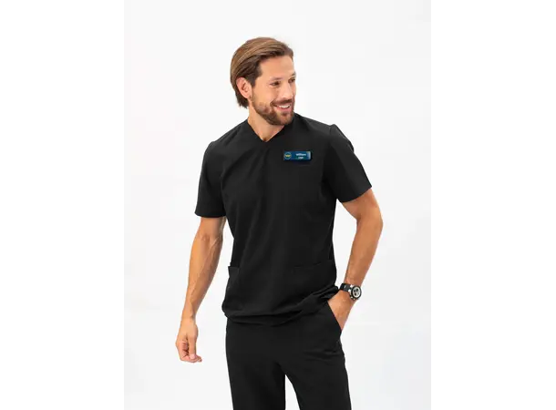 William Herretunika med V-hals Pure Black S 
