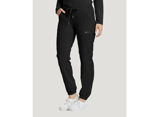 FIT bukse med strikk i ben Black XS 