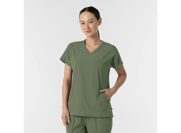 Renew Dametunika med V-hals Olive S 