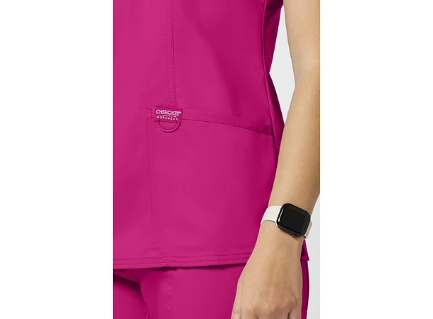 Revolution Dametunika med V-hals Electric Pink XS 
