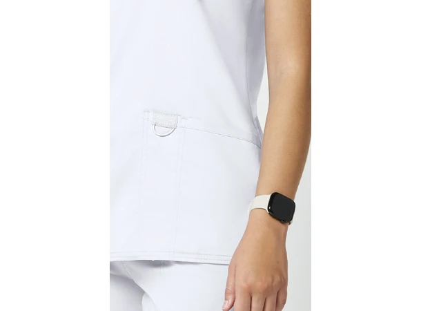 Revolution Dametunika med V-hals White L 