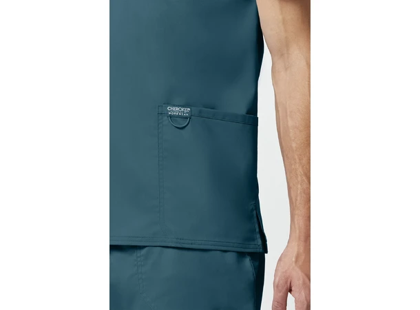 Revolution Herretunika med V-hals Caribbean Blue L 
