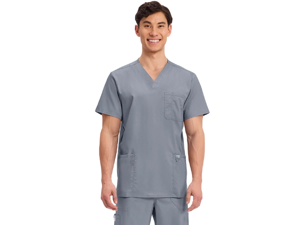 Revolution Herretunika med V-hals Grey L 