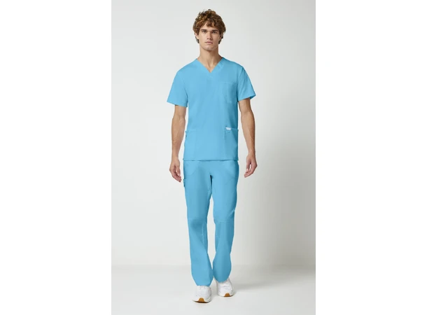 Revolution Herretunika med V-hals Turquoise S 