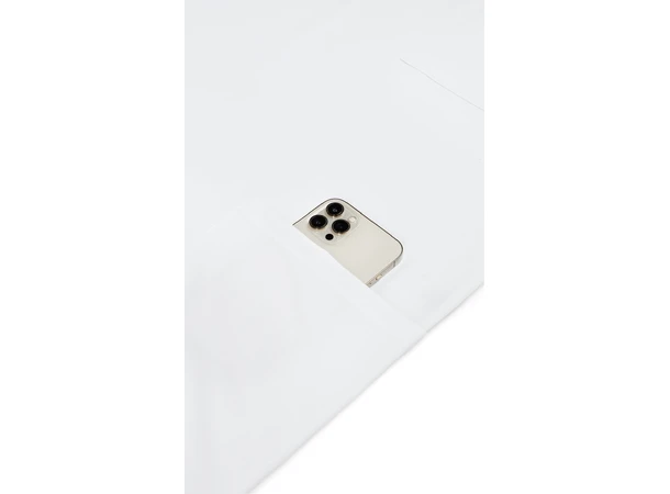 William Herretunika med V-hals Pure White XL 