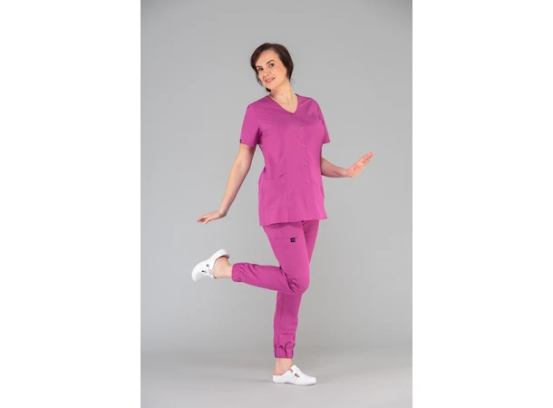 CINDY Dametunika med knapper i front Amaranth S 