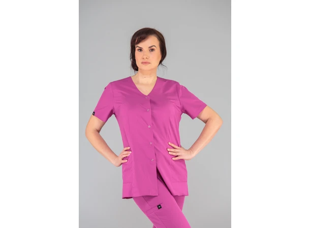 CINDY Dametunika med knapper i front Amaranth S 