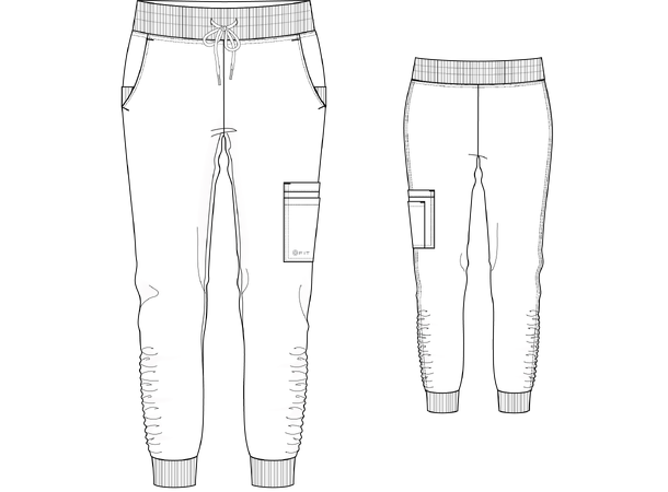 FIT bukse med scrunch-detalj 