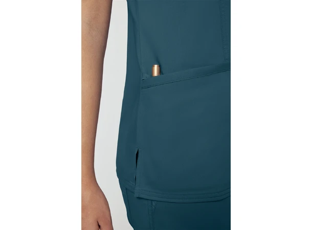 Revolution Dametunika med V-hals Caribbean Blue XXS 