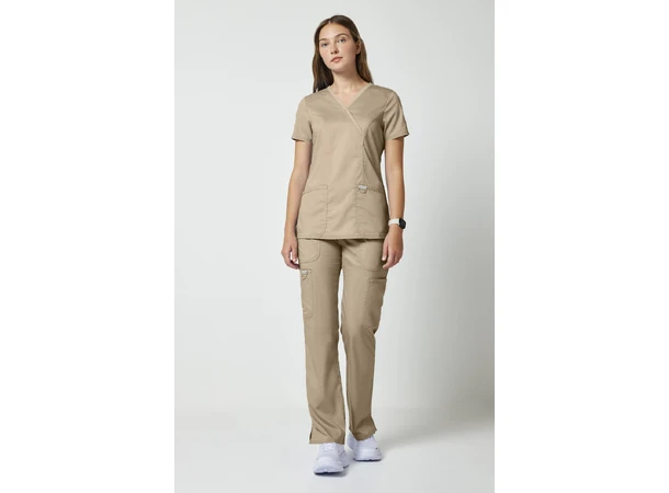 Revolution Dametunika med V-hals Khaki L 