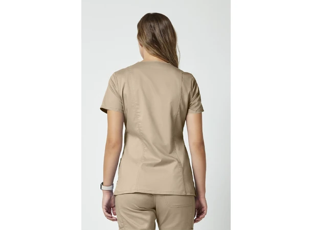 Revolution Dametunika med V-hals Khaki L 