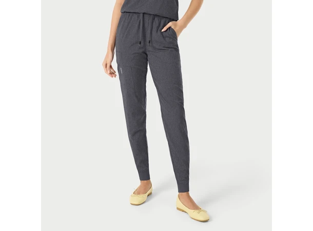 YUNA Damebukse med strikk i ben Heather Grey L 