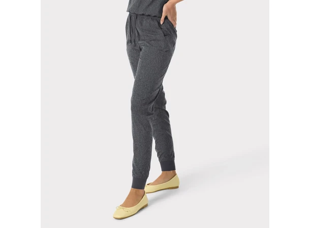 YUNA Damebukse med strikk i ben Heather Grey L 