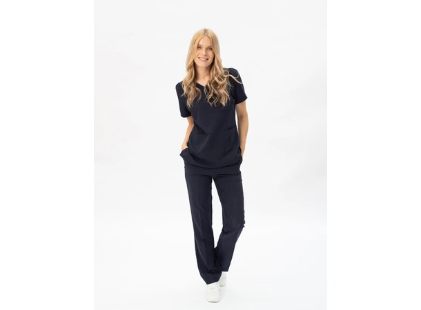 Marie Dametunika med V-hals Deep Blue L 