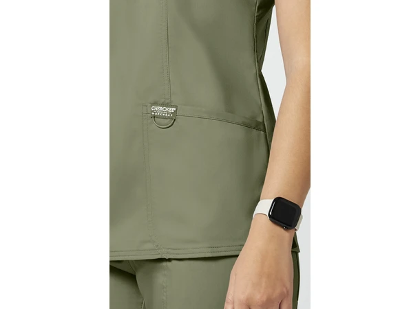 Revolution Dametunika med V-hals Olive 3XL 
