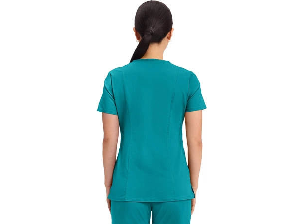 Revolution Dametunika med V-hals Teal Blue M 