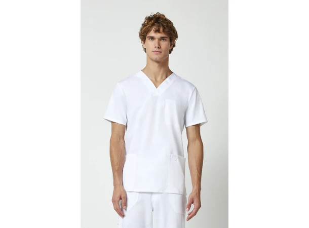 Revolution Herretunika med V-hals White XXL 