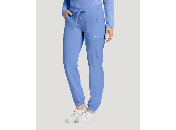 FIT bukse med korte ben og strikk Ceil Blue XS 
